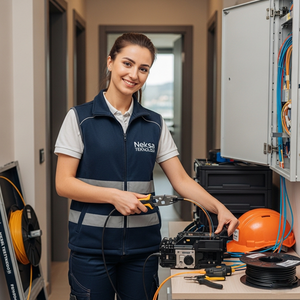 Daireye Fiber Kablo Çekme Hizmeti 16 Daireye Fiber Kablo Çekme Hizmeti